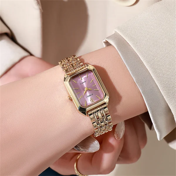 Lumière Square™ – Elegant Minimalist Quartz Watch for Women - Image 3