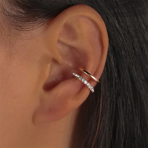LustreGlow™ – Elegant Crystal Clip-On Earrings