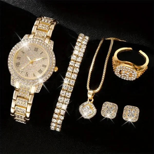 Lumière CrystalTime™ – Elegant Rhinestone Quartz Watch Set - Image 3