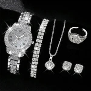Lumière CrystalTime™ – Elegant Rhinestone Quartz Watch Set