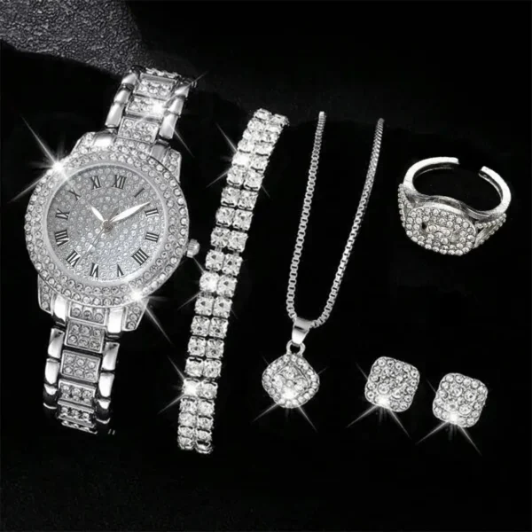 Lumière CrystalTime™ – Elegant Rhinestone Quartz Watch Set