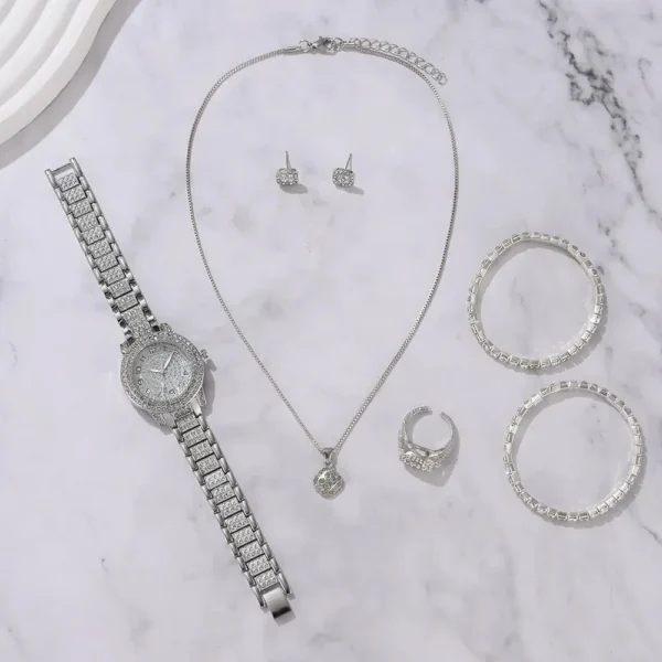 Lumière CrystalTime™ – Elegant Rhinestone Quartz Watch Set - Image 4