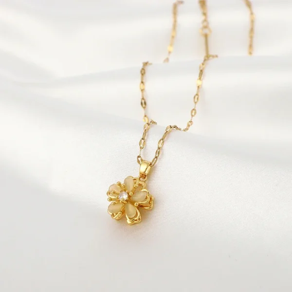 BlossomSpin™ 360° Rotatable Flower Pendant Necklace - Image 5