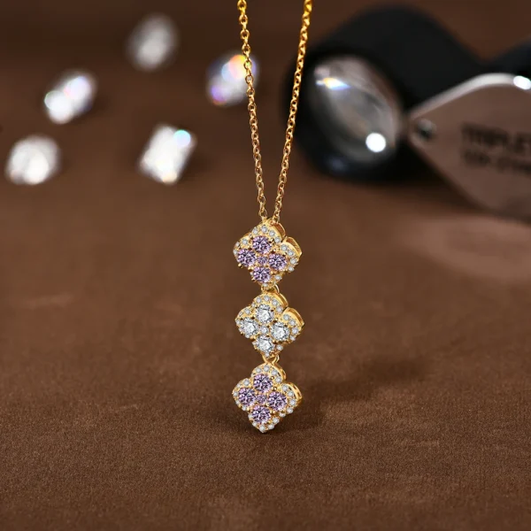 EternaLuxe™ 925 Sterling Silver Moissanite Pendant Necklace - Image 3