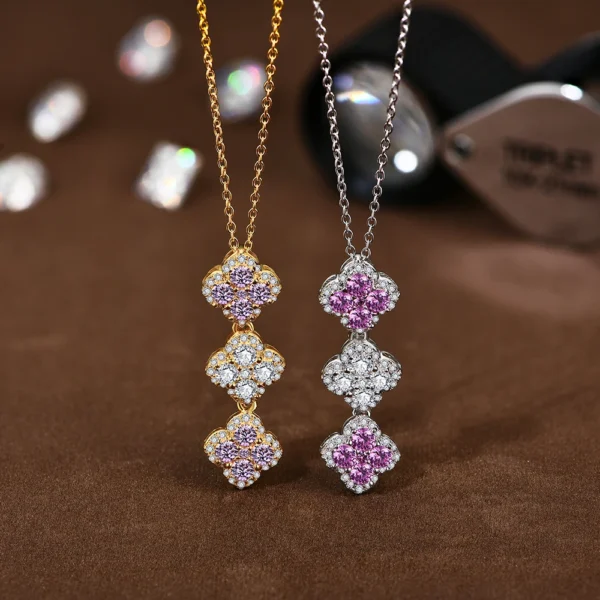 EternaLuxe™ 925 Sterling Silver Moissanite Pendant Necklace - Image 4
