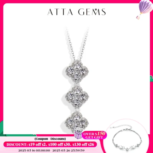 EternaLuxe™ 925 Sterling Silver Moissanite Pendant Necklace