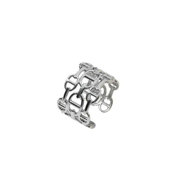 TitanEdge™ Bold Chain Ring – Statement Titanium Steel Jewelry - Image 5