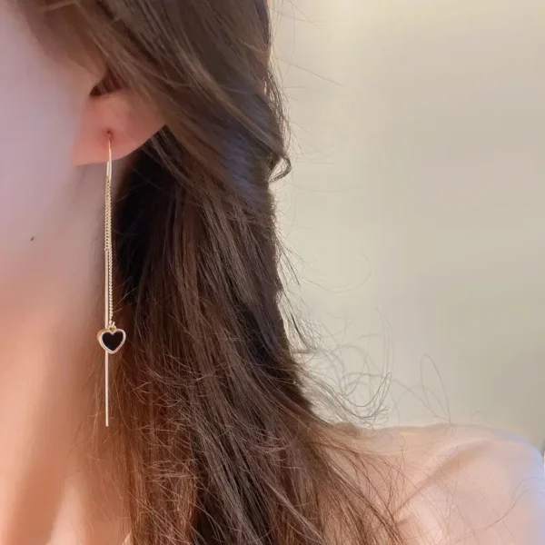 Lustra Heart™ – Trendy Drop Heart Earrings - Image 2