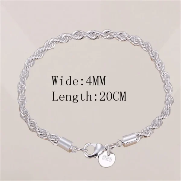 SterliX™ 925 Silver Rope Bracelet – Timeless Elegance for Every Occasion - Image 6