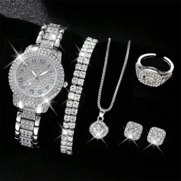 Lumière CrystalTime™ – Elegant Rhinestone Quartz Watch Set - Image 2