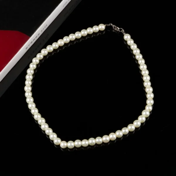 LustreLink™ – Elegant Simulated Pearl Link Necklace - Image 2